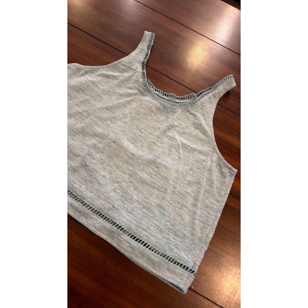 Alo Yoga Light Blue Heathered Ladder Stitch Crop Tank Top Small - Picture 14 of 16